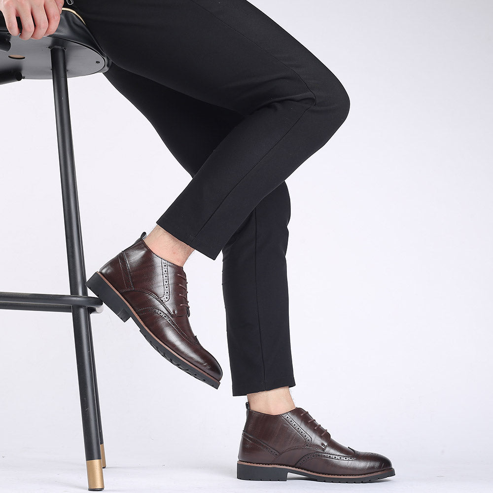Men's Wingtip Brogue Casual Boots