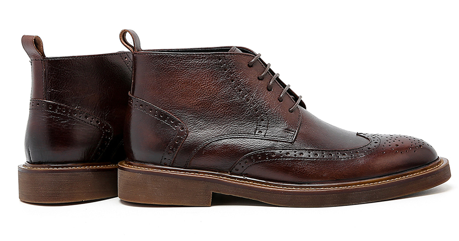 Men's Brogue Oxford Leather Casual Boots