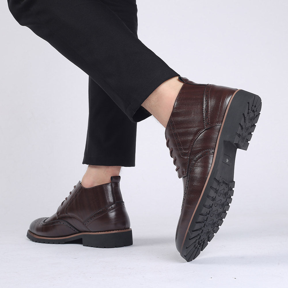 Men's Wingtip Brogue Casual Boots