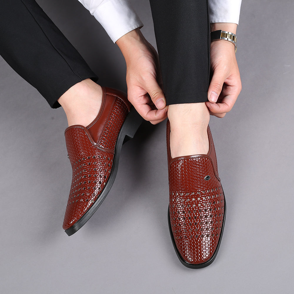 Mocasines tejidos transpirables para hombre 
