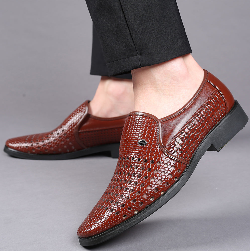 Mocasines tejidos transpirables para hombre 