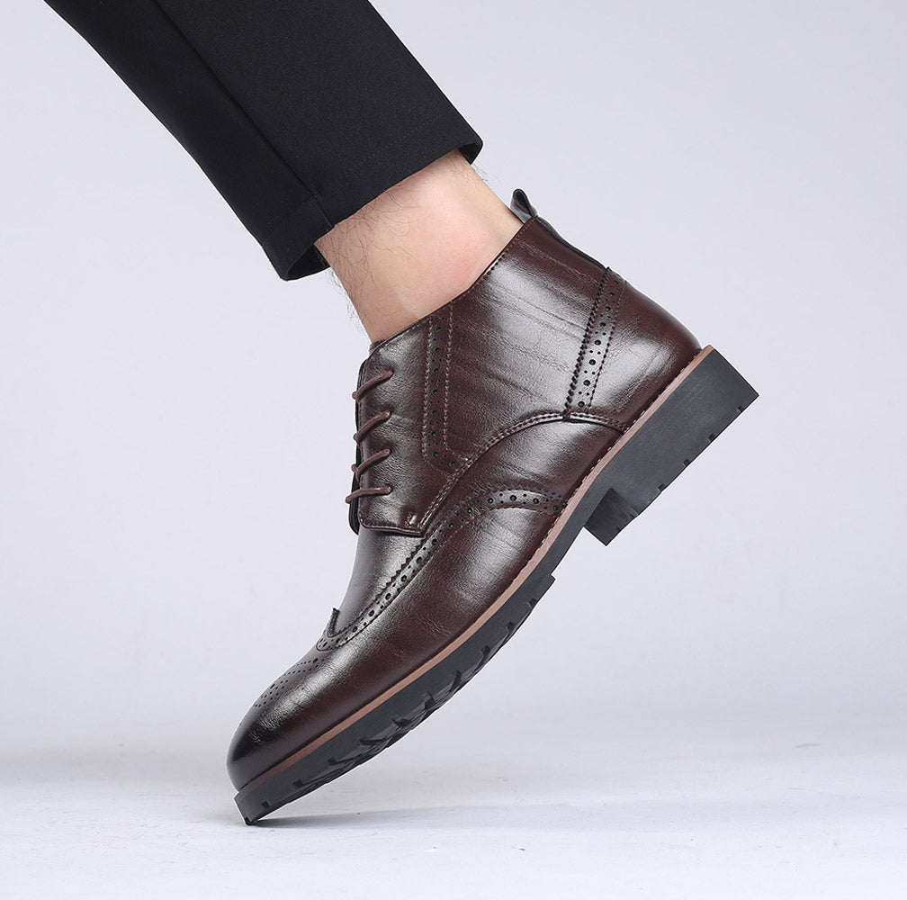 Men's Wingtip Brogue Casual Boots