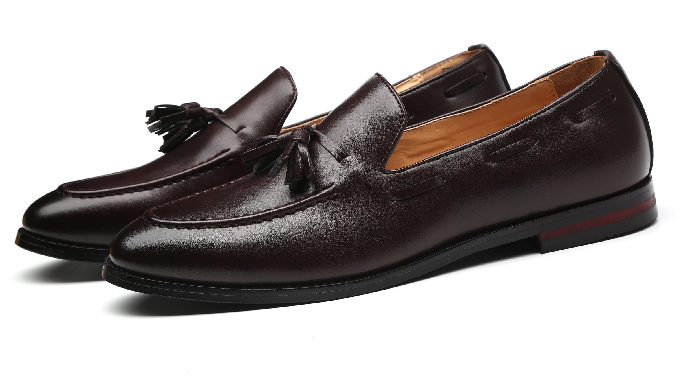 Men's Tassel Loafers Driving Flats Black Brown