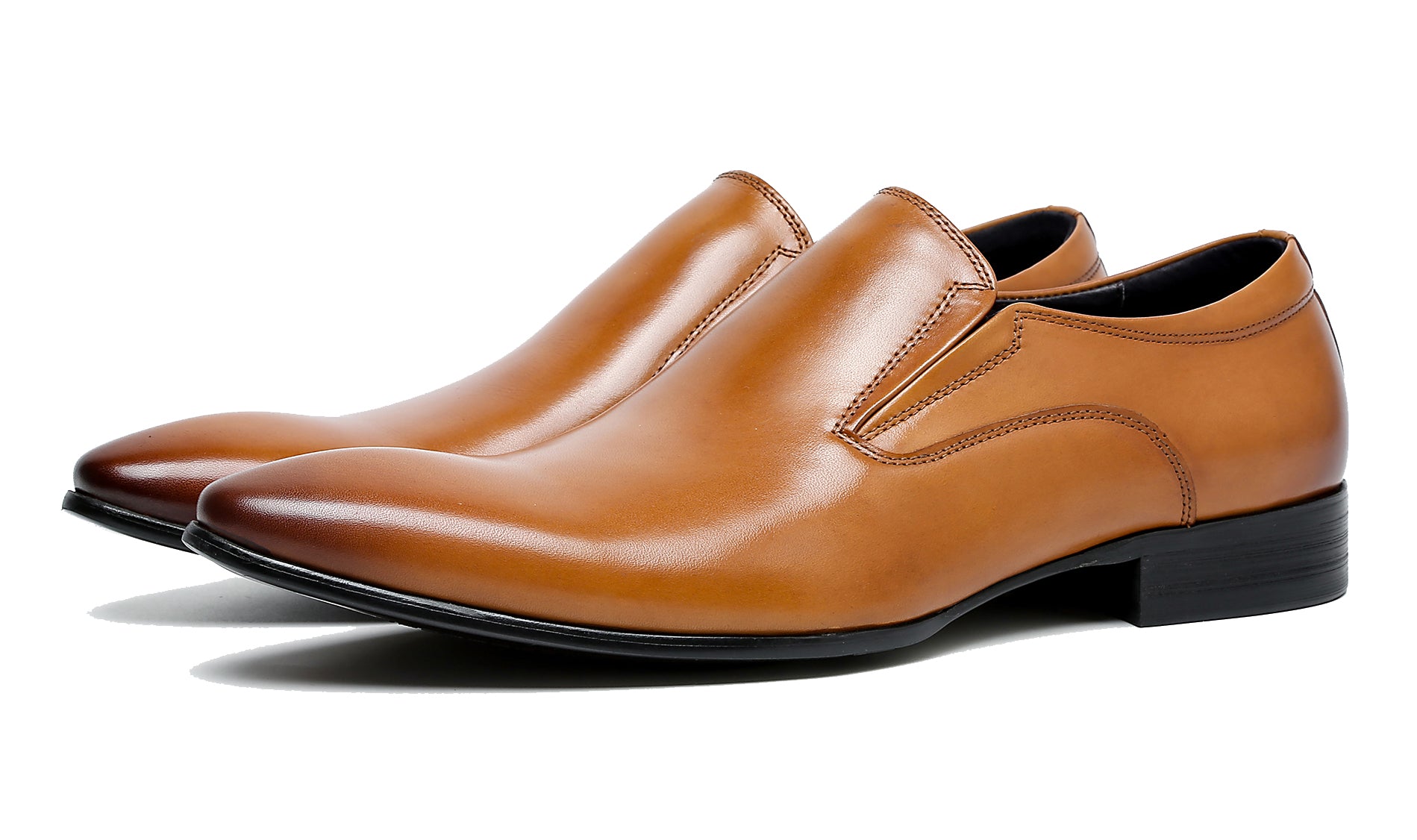 Mocasines formales de cuero sin cordones para hombre