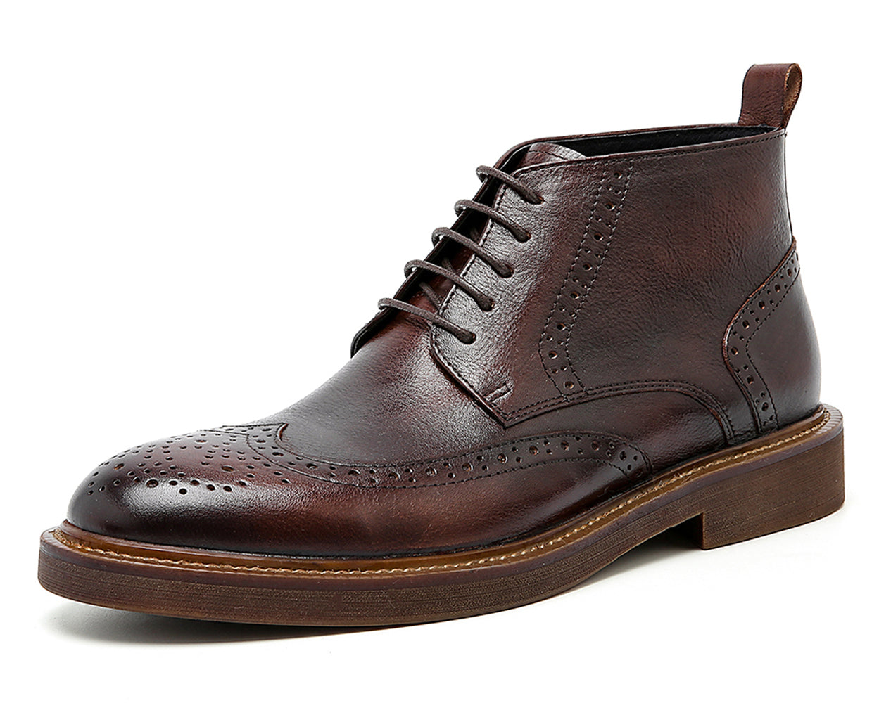 Men's Brogue Oxford Leather Casual Boots