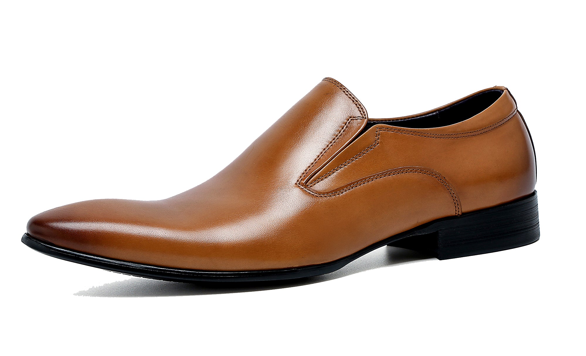 Mocasines formales de cuero sin cordones para hombre