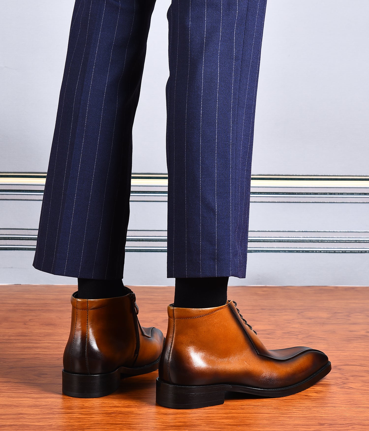 Men's Leather Fashion Formal Dress Boots
