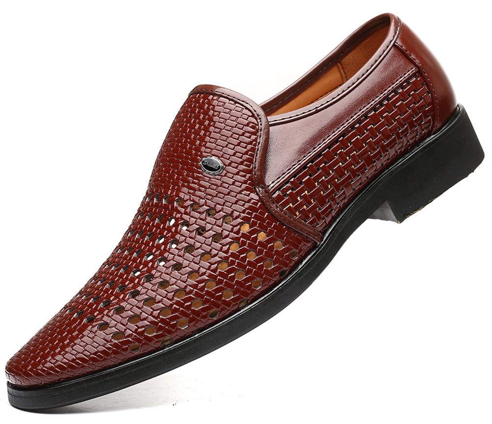 Mocasines tejidos transpirables para hombre 