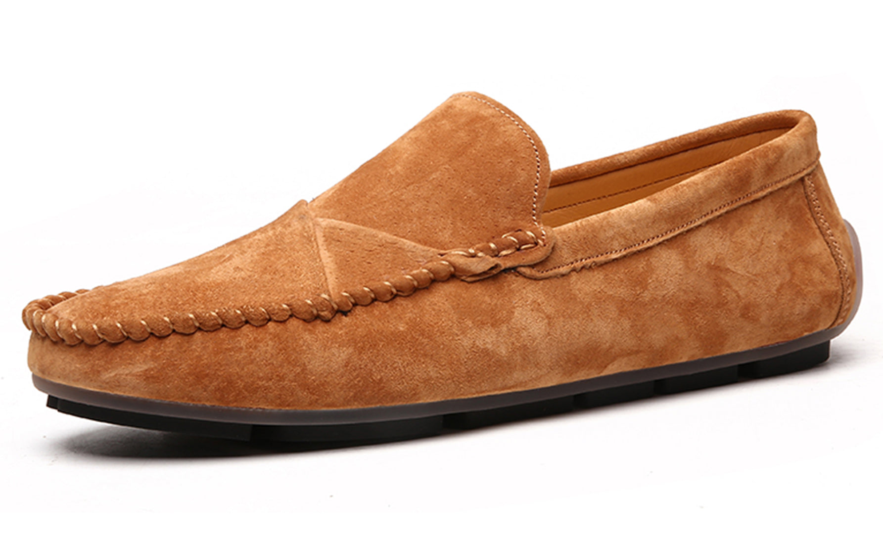 Mocasines de conducción con costuras de ante para hombre