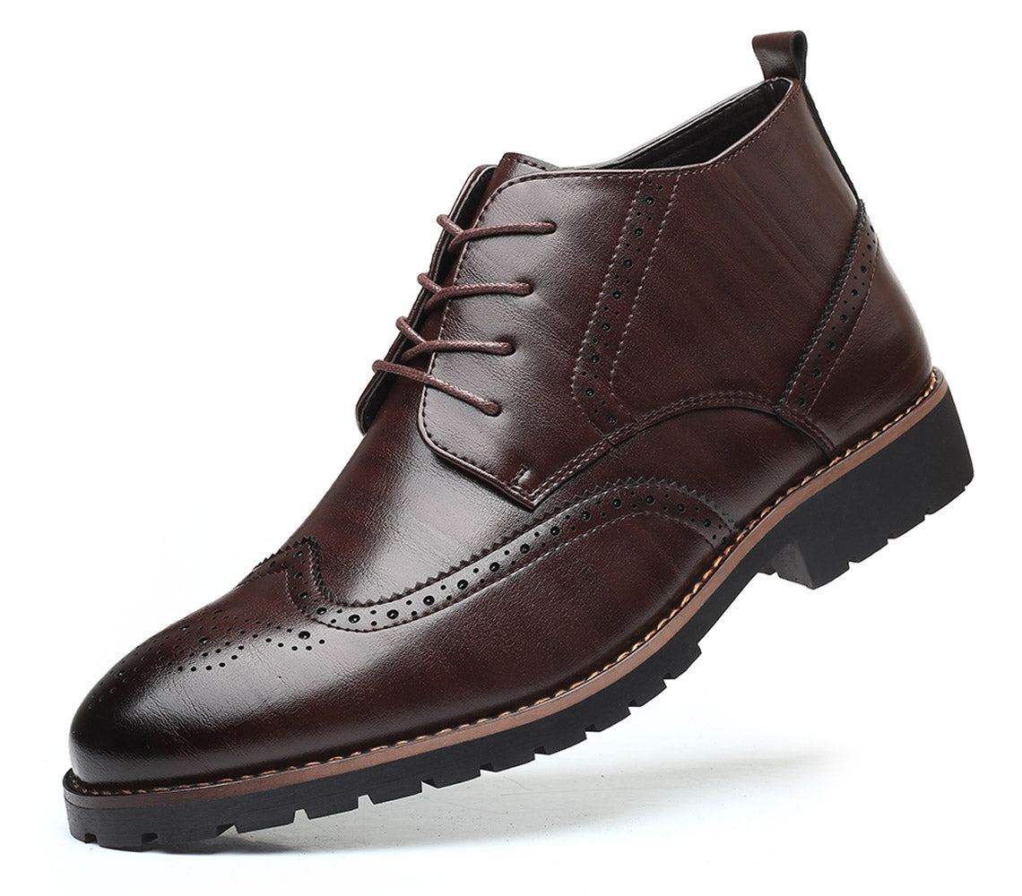 Men's Wingtip Brogue Casual Boots