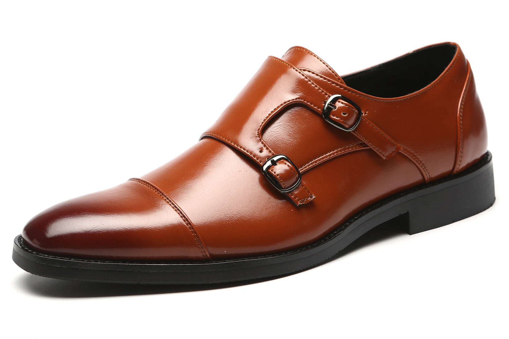 Mocasines con puntera y tira tipo monje para hombre