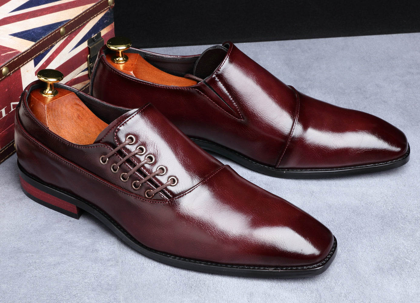 Men's Side Lace Dress Loafers