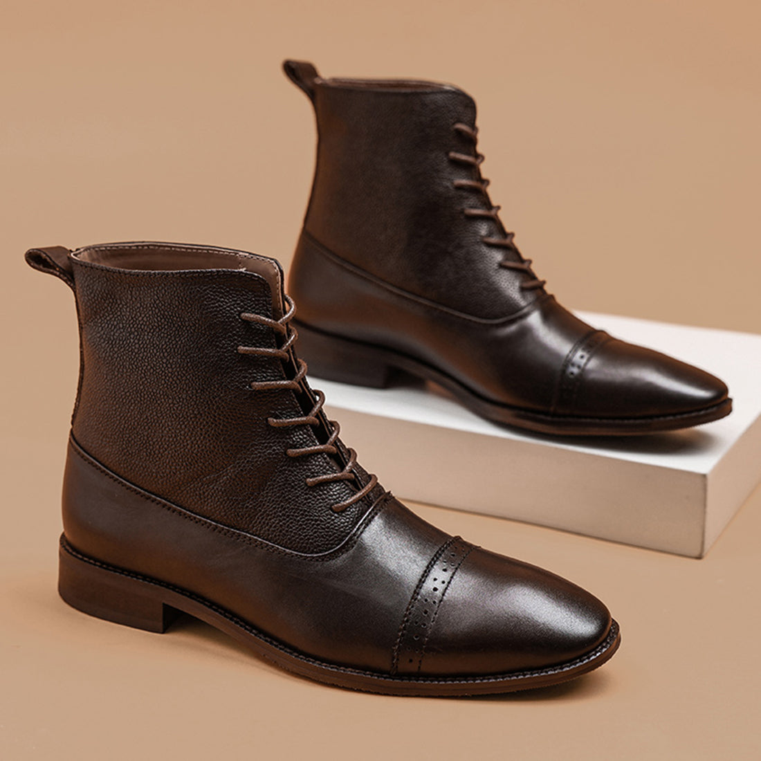 Botas de vestir Brogue para hombre por encima del tobillo