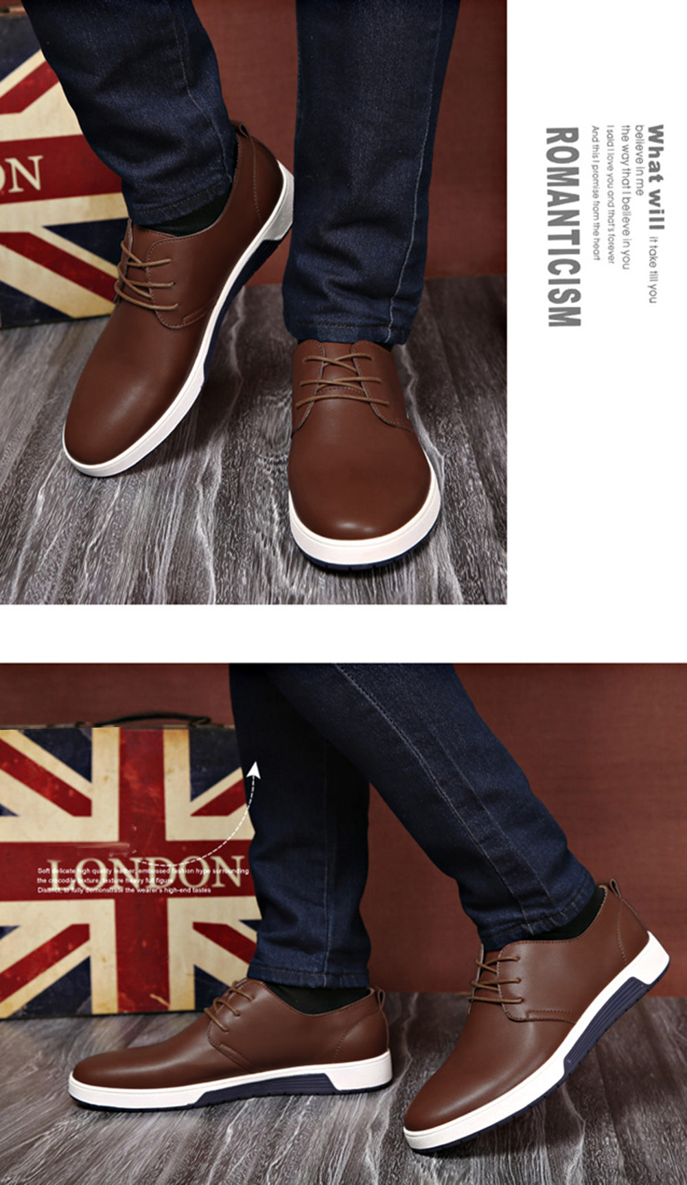 Men's Casual Derby Sneakers Shoes