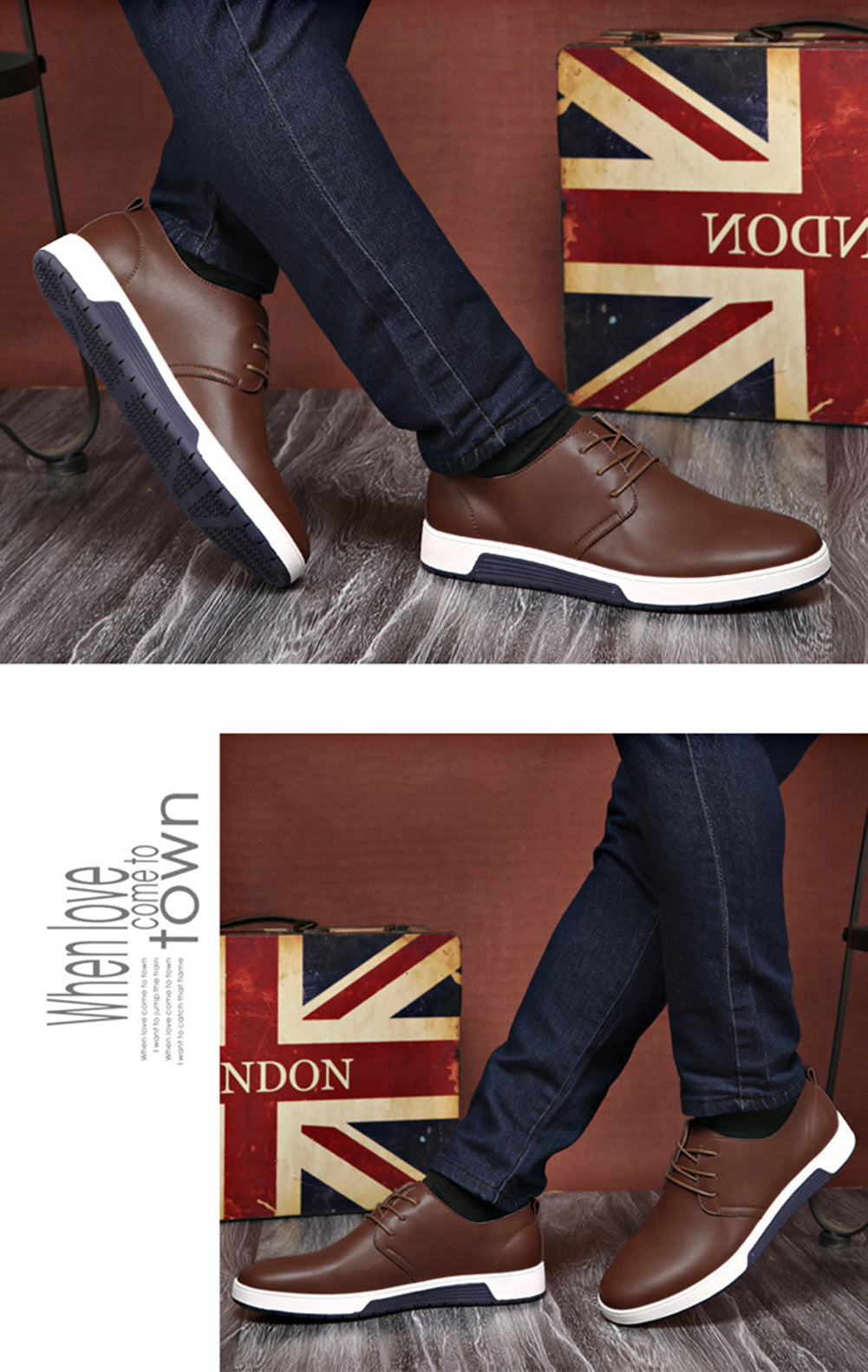 Men's Casual Derby Sneakers Shoes