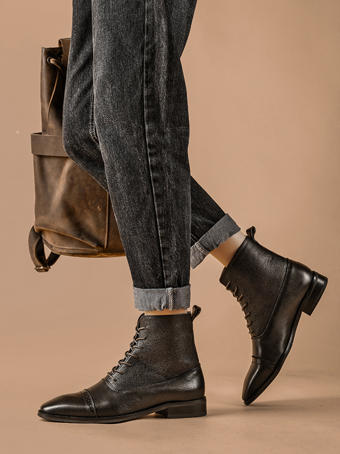Botas de vestir Brogue para hombre por encima del tobillo