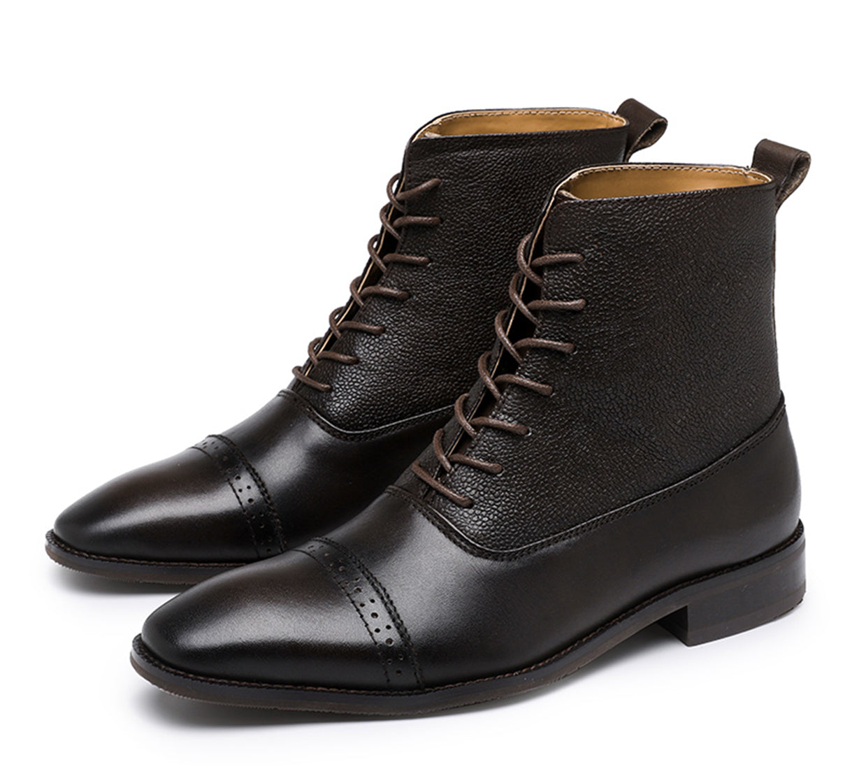 Botas de vestir Brogue para hombre por encima del tobillo