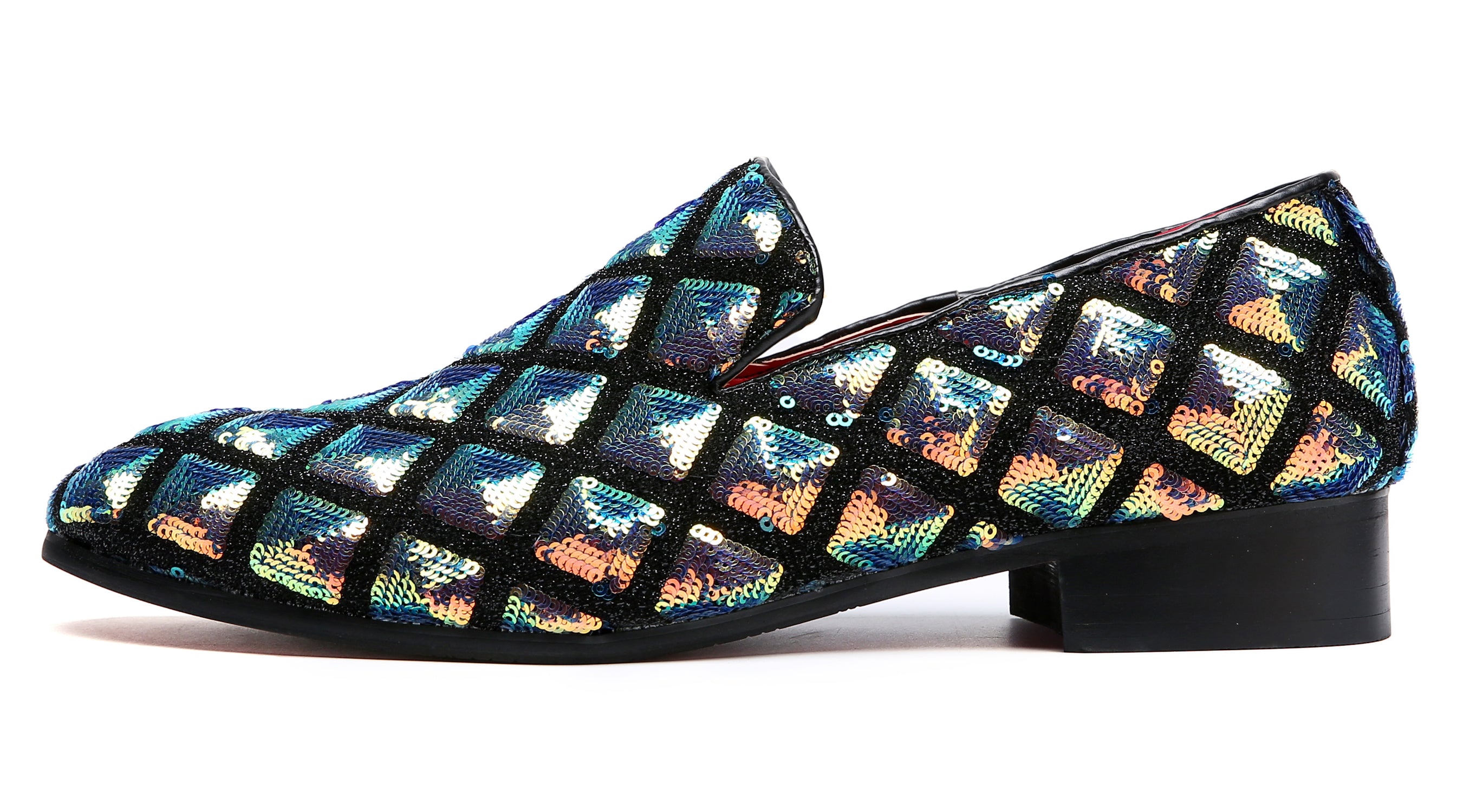 Men's Paillette Glitter Smoking Loafers