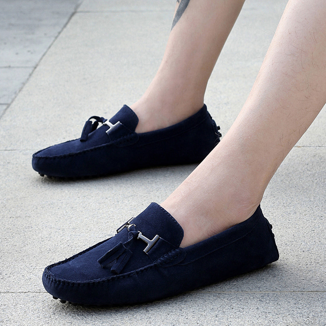 Mocasines de conducción con borlas para hombre