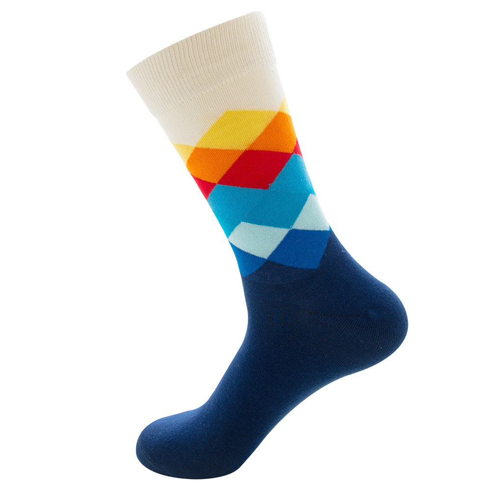 Juego de 1 par de calcetines Argyle de colores