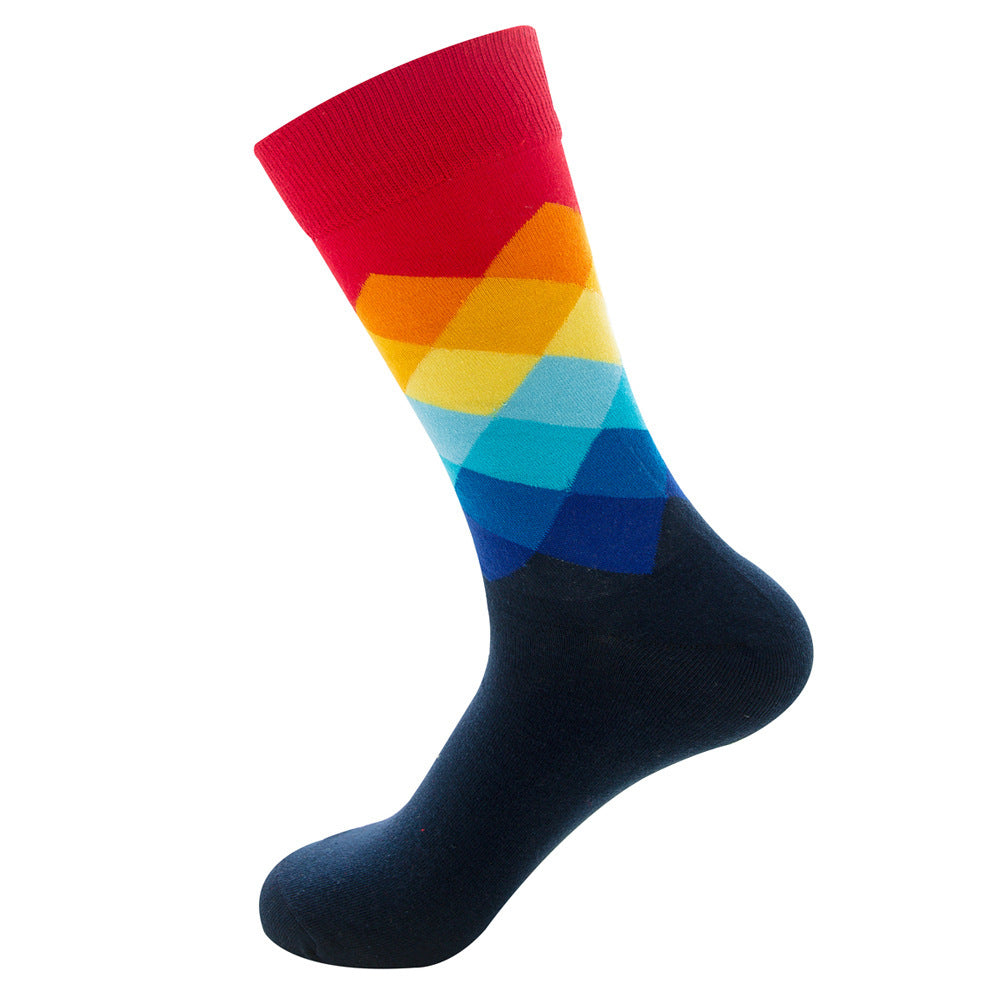 Juego de 1 par de calcetines Argyle de colores