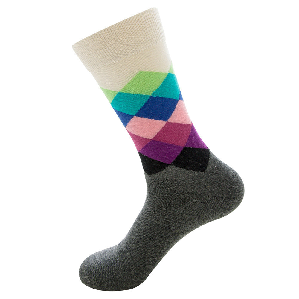 Juego de 1 par de calcetines Argyle de colores