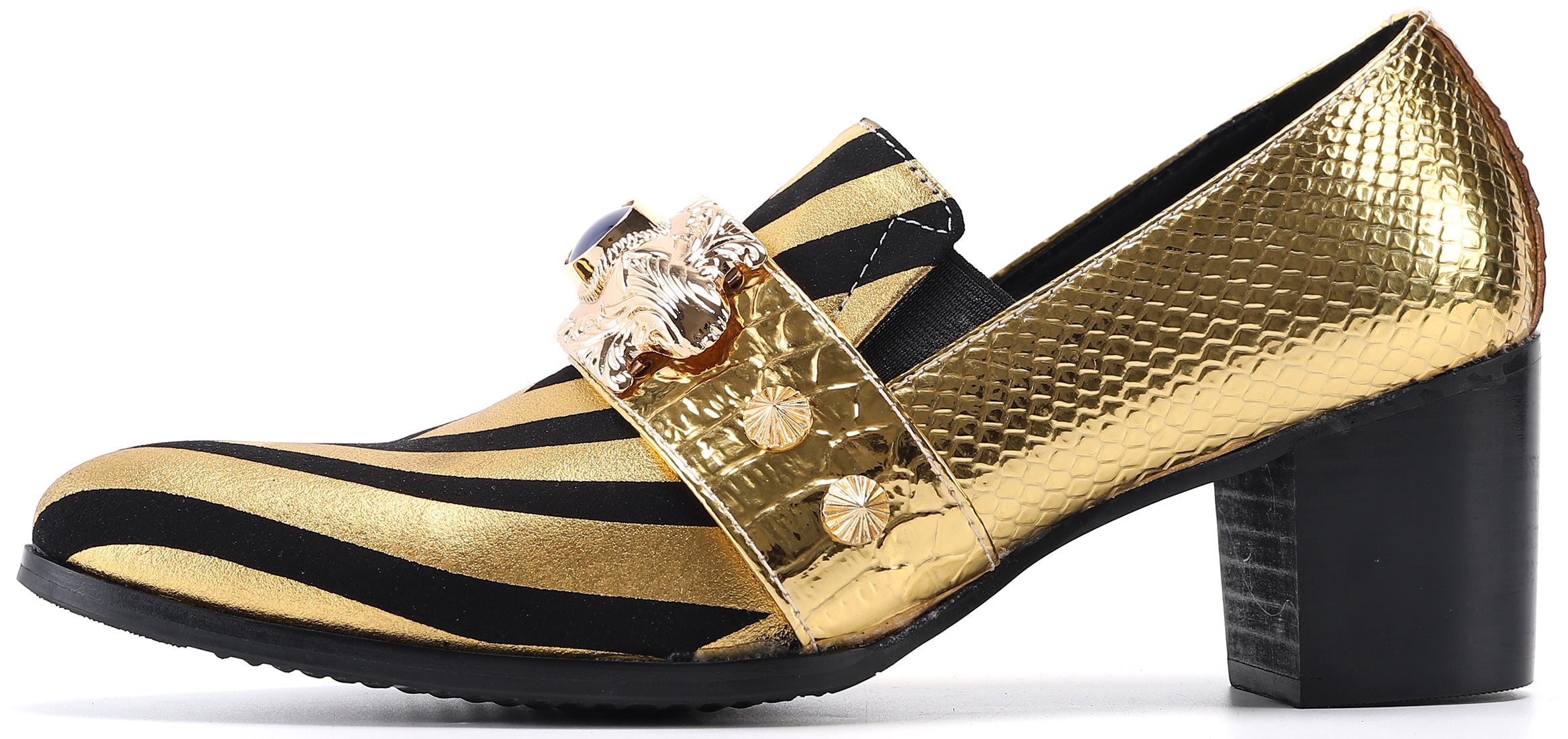 Men's Leather Jewelry Opera Pumps