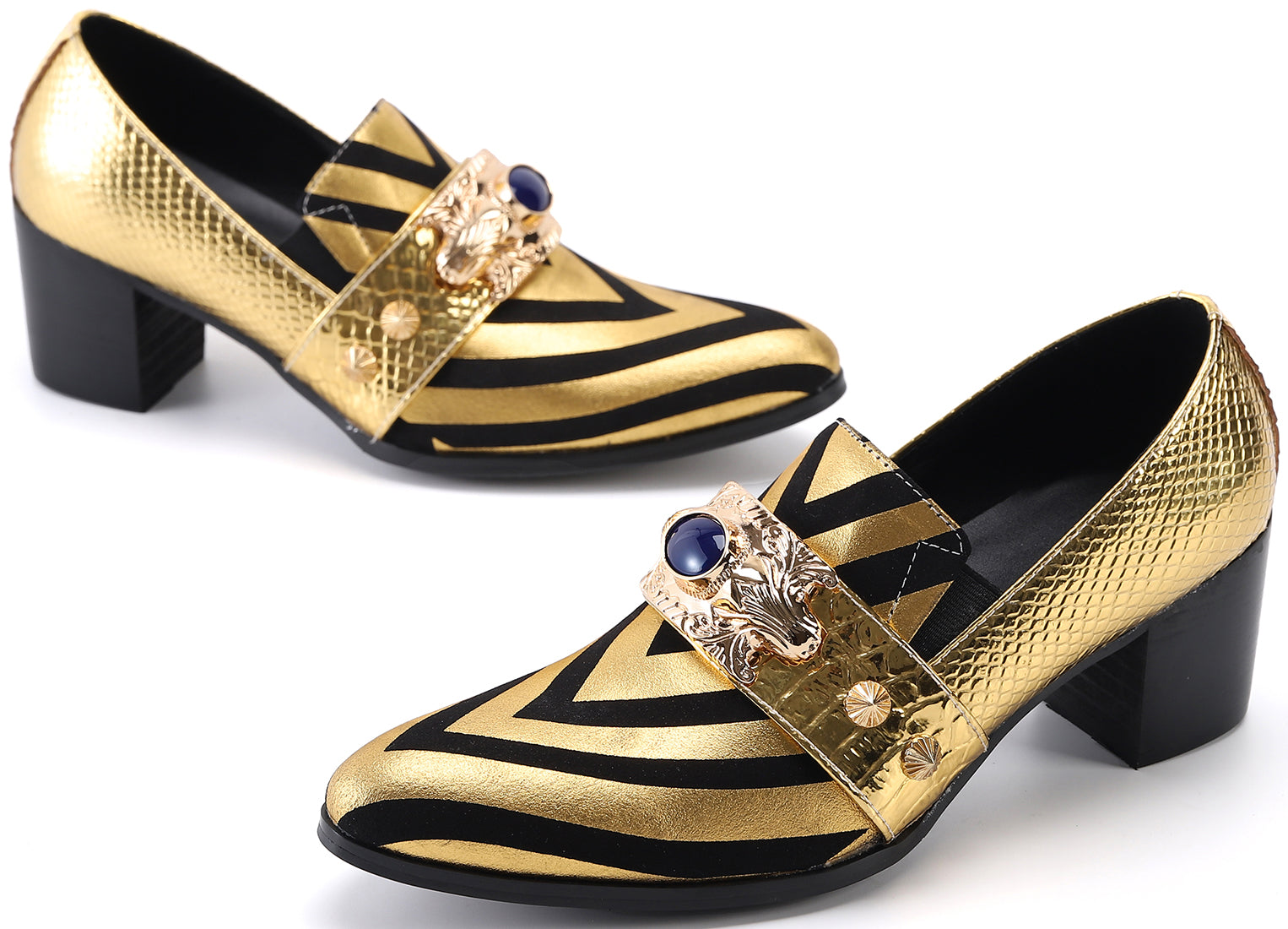 Men's Leather Jewelry Opera Pumps