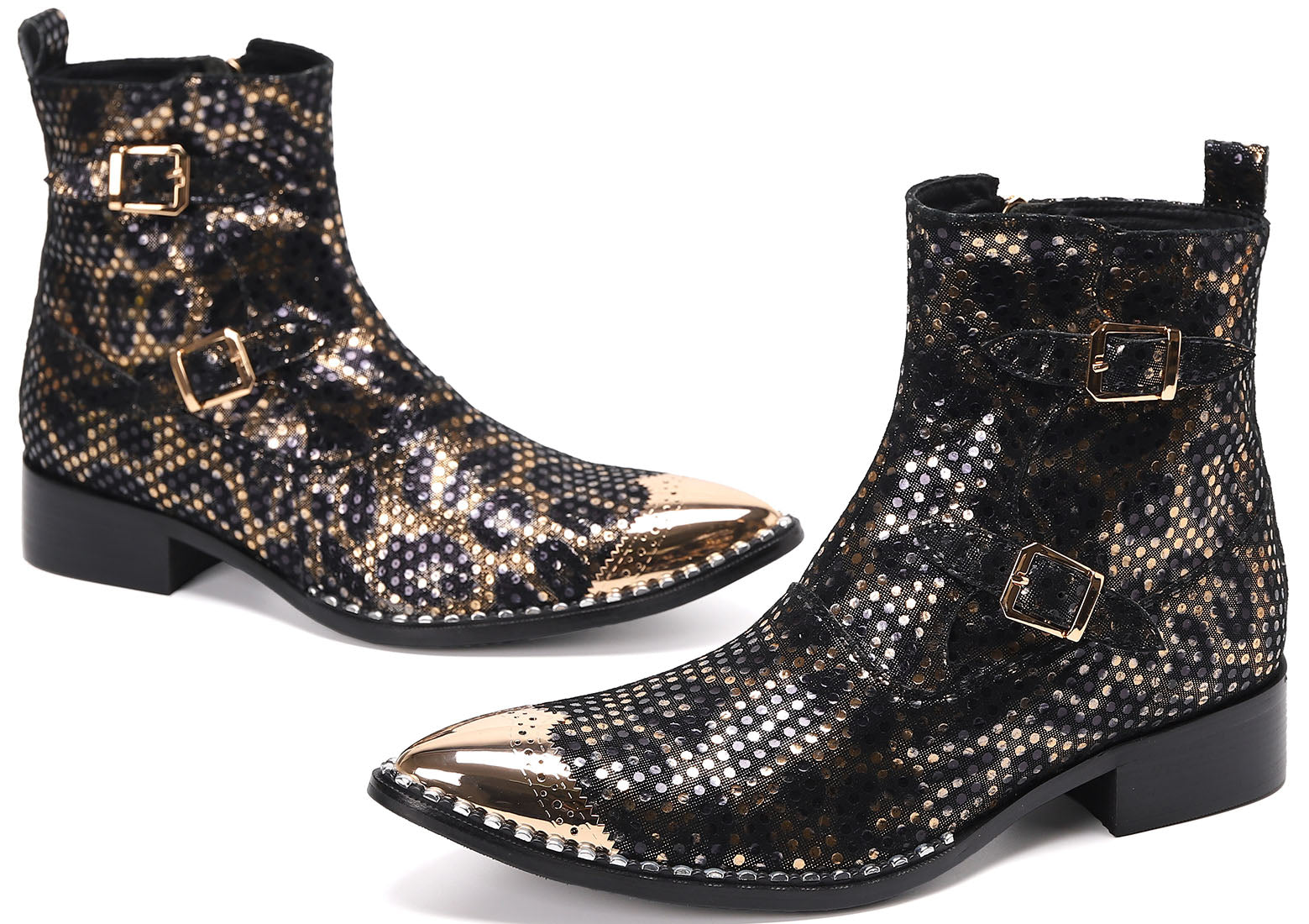 Men's Western Boots Metal Tip High Top