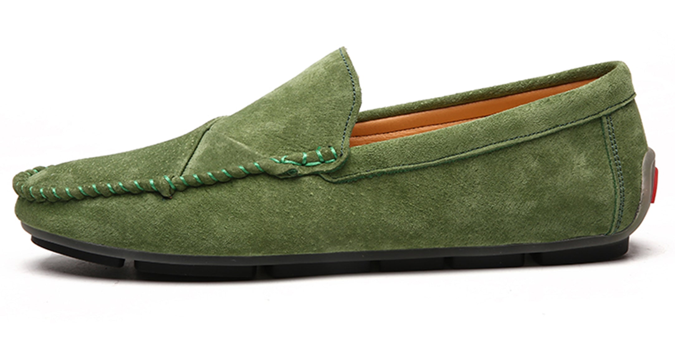 Mocasines de conducción con costuras de ante para hombre