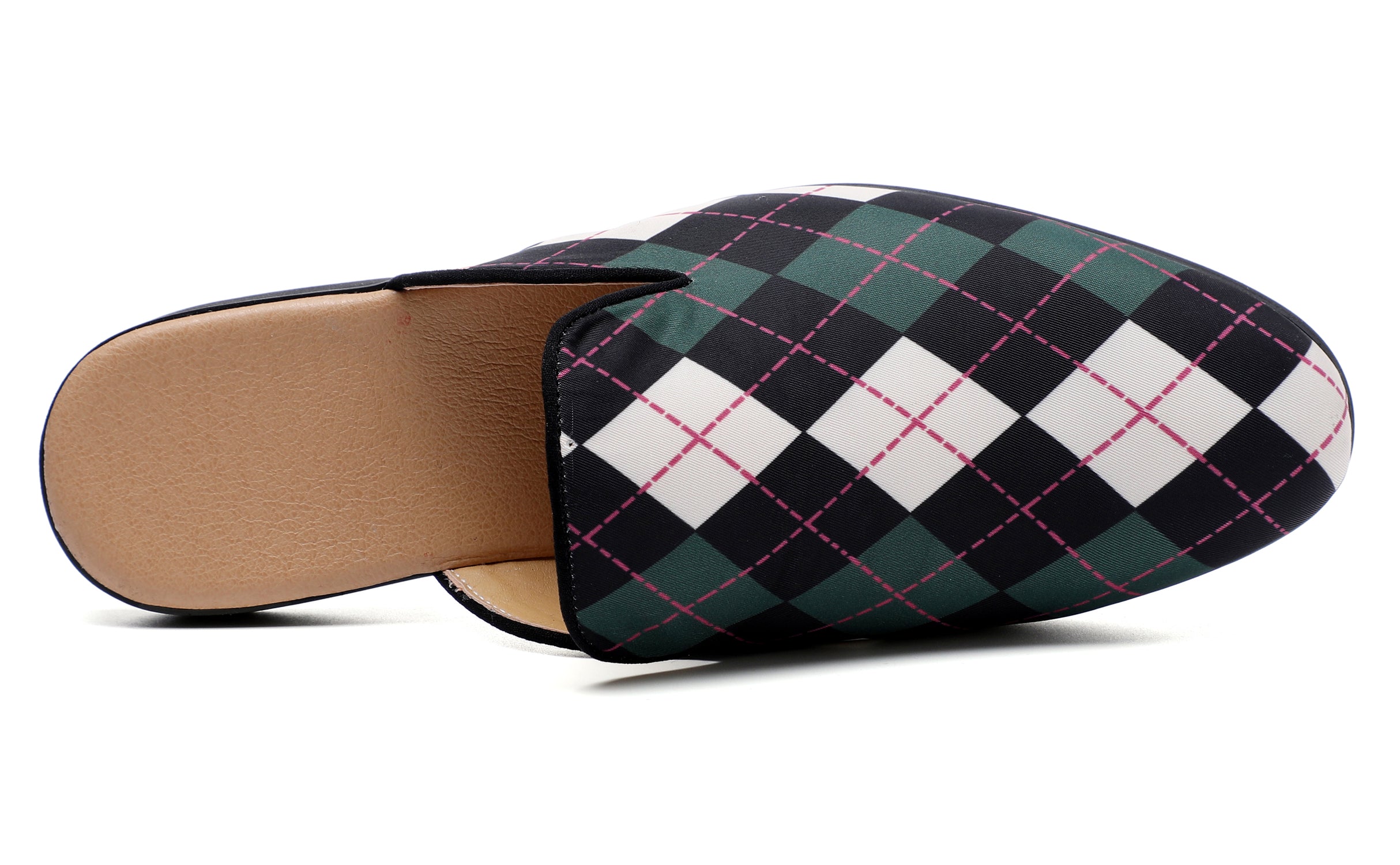 Men's Plaid Backless Mules