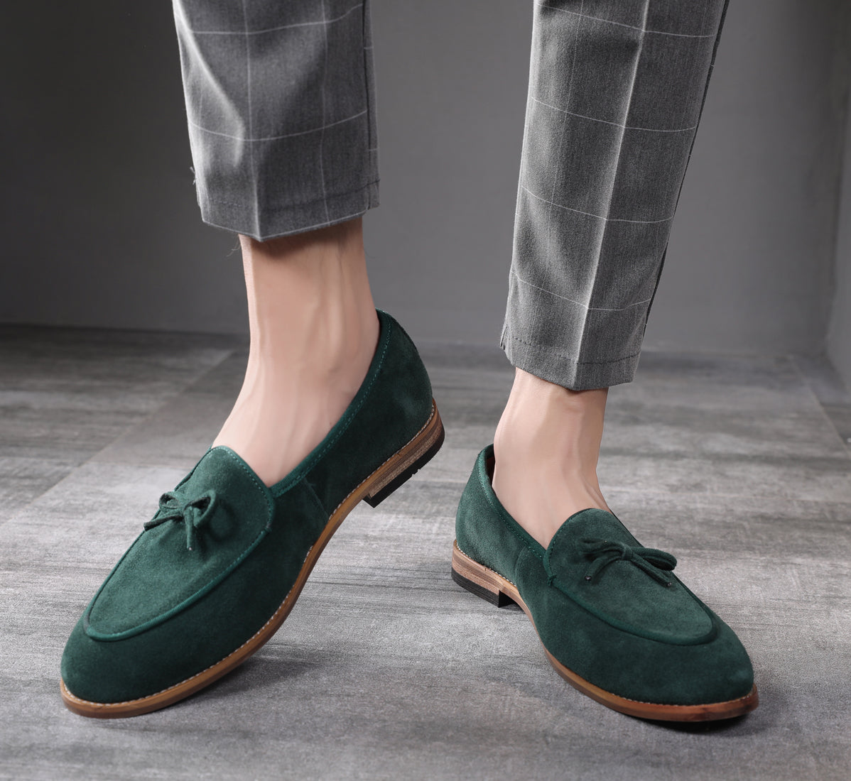 Mocasines informales con lazo para hombre 