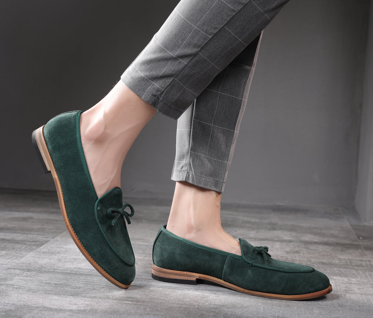 Mocasines informales con lazo para hombre 