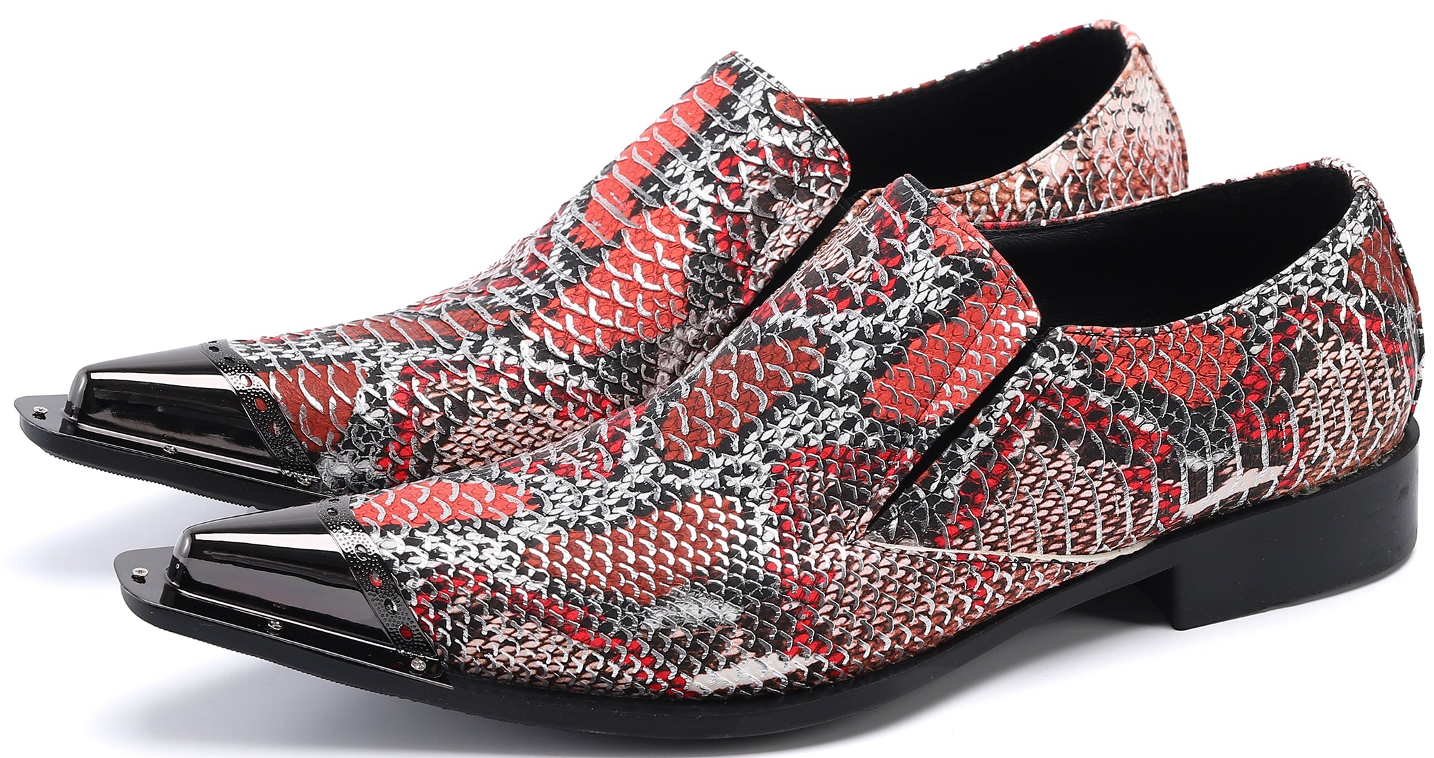 Men's Novelty Metal Tip Western Loafers