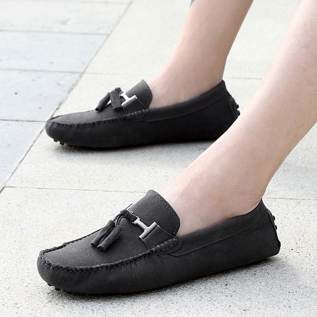 Mocasines de conducción con borlas para hombre