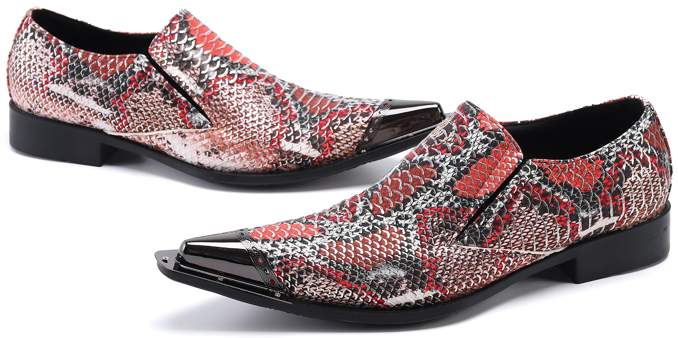 Men's Novelty Metal Tip Western Loafers