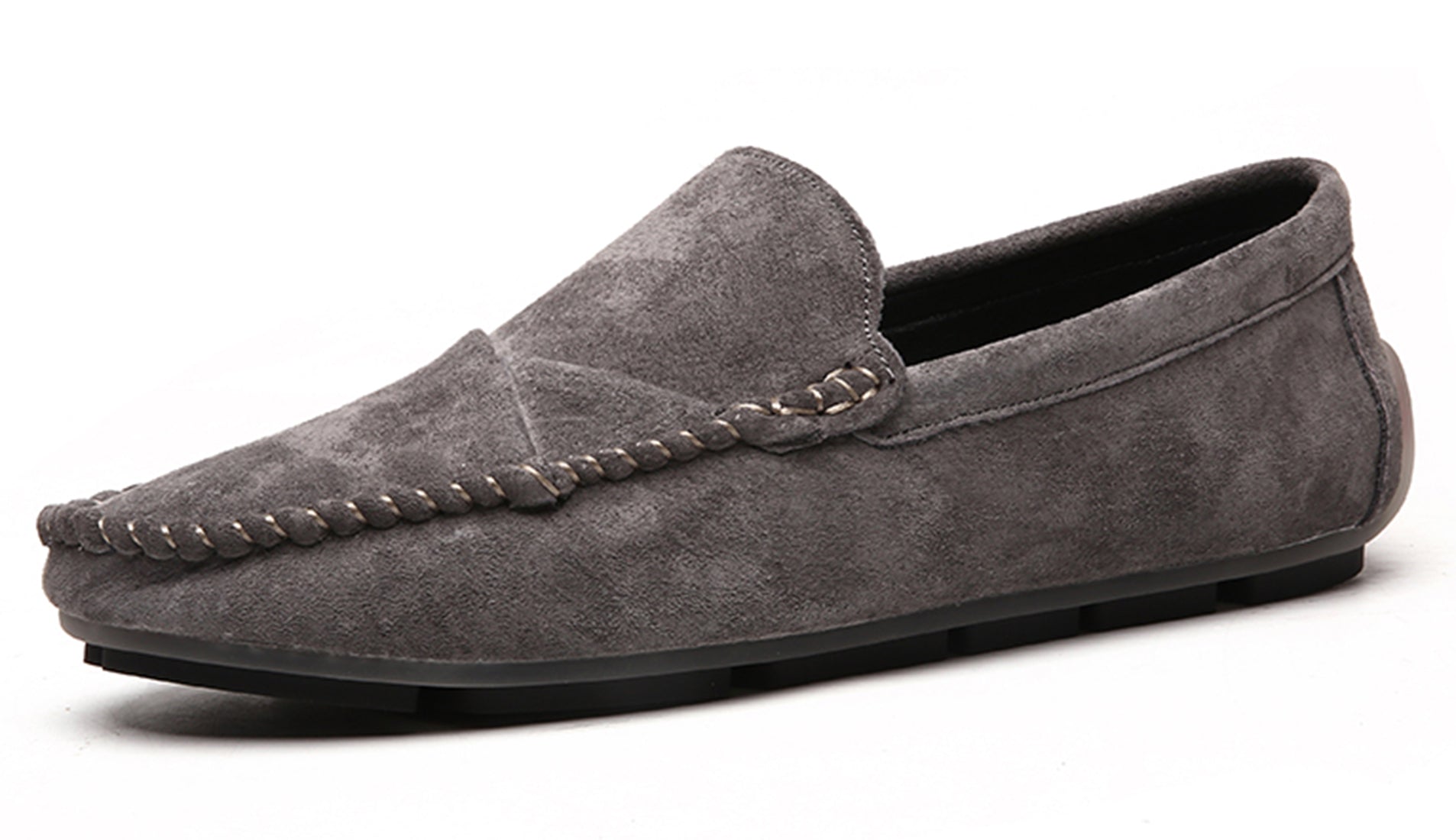 Mocasines de conducción con costuras de ante para hombre