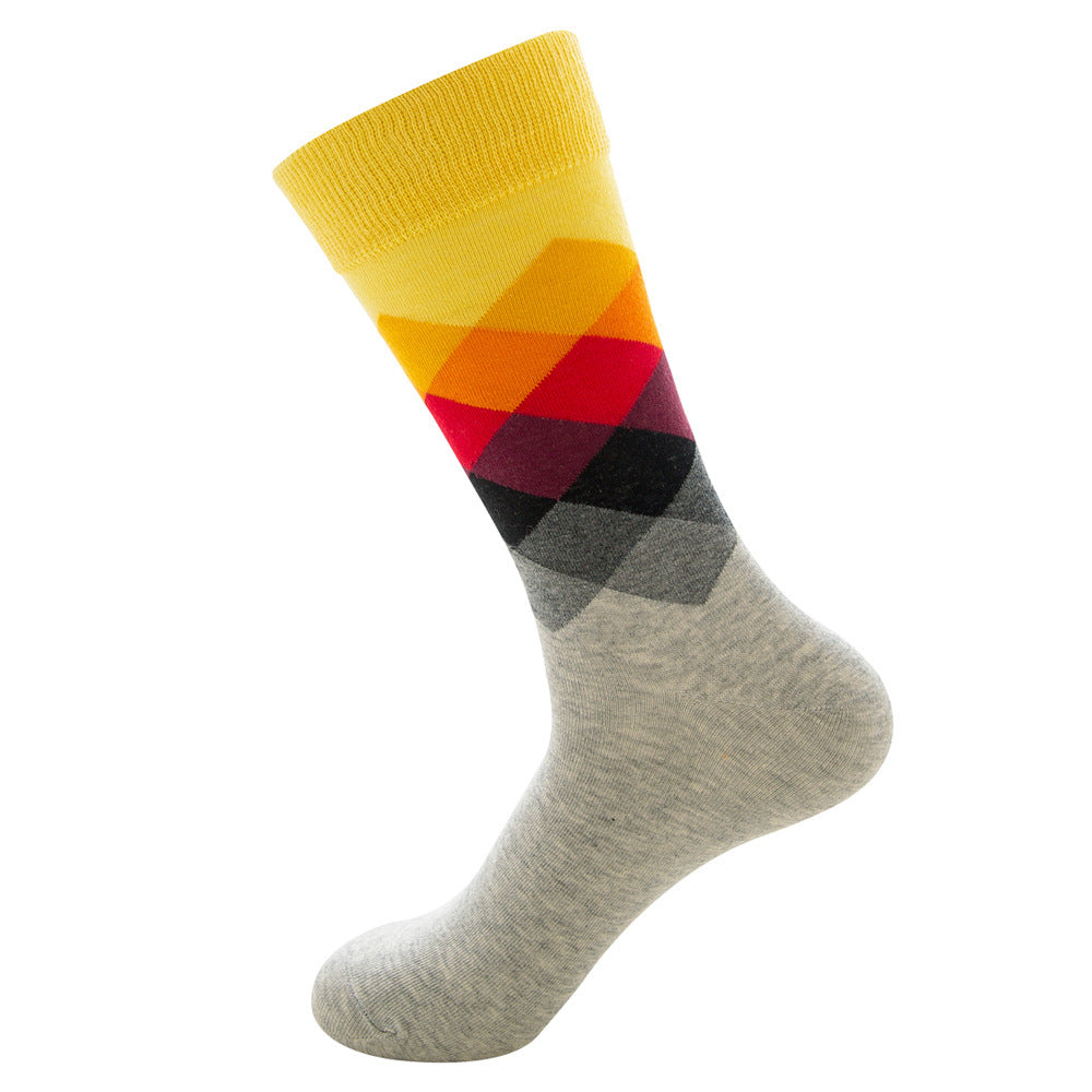 Juego de 1 par de calcetines Argyle de colores