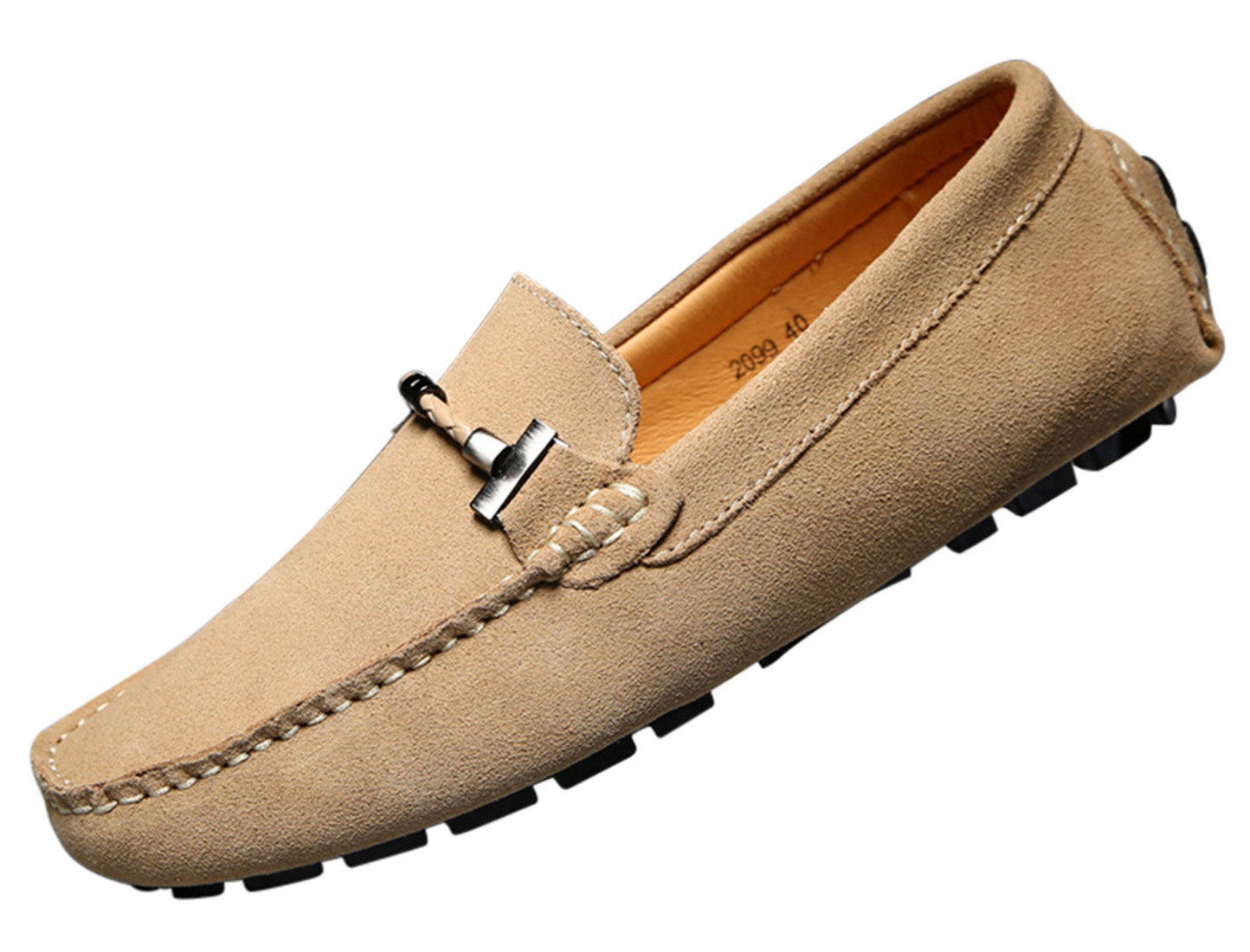 Mocasines de conducción con herrajes para cinturón para hombre