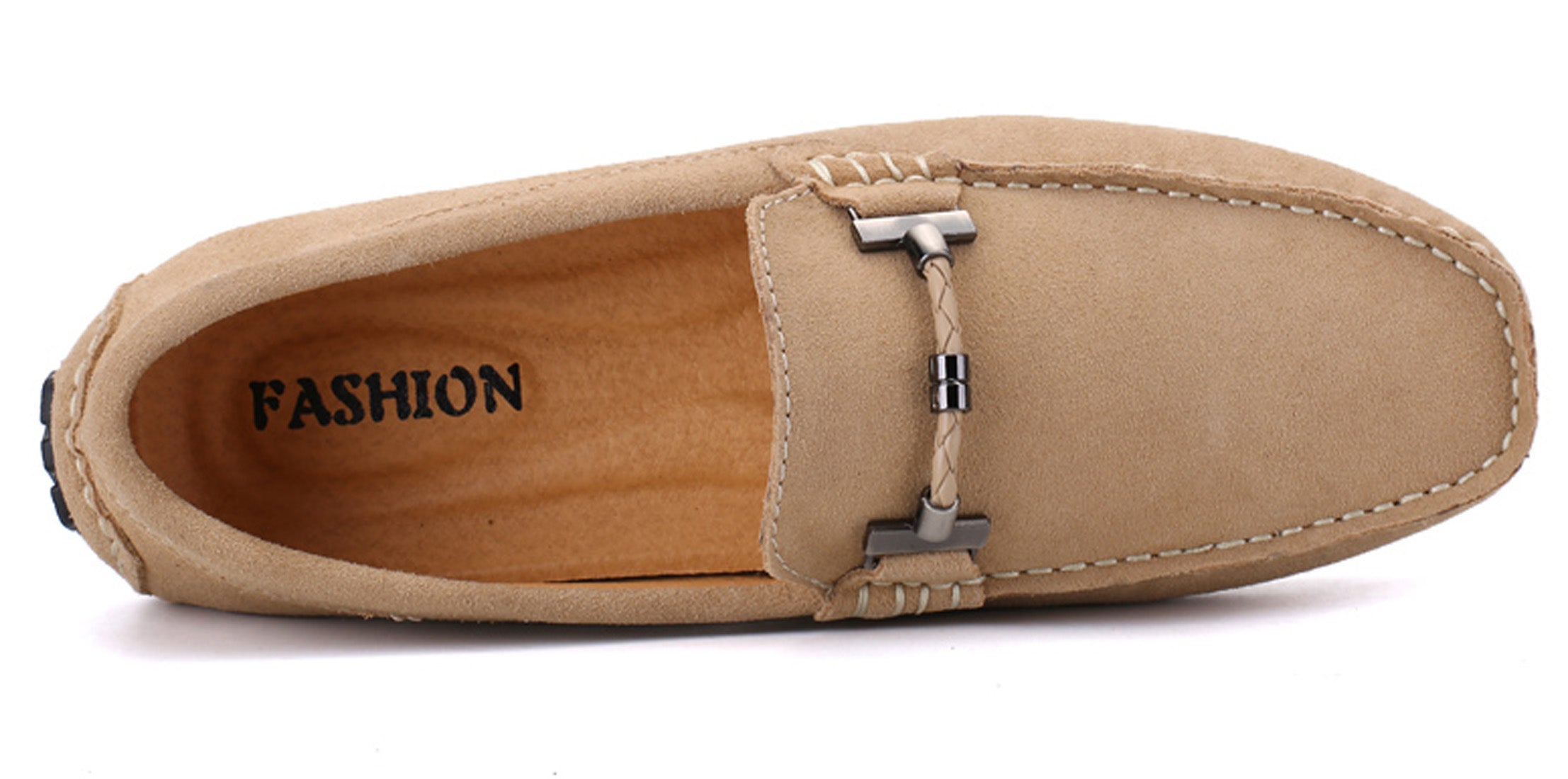 Mocasines de conducción con herrajes para cinturón para hombre