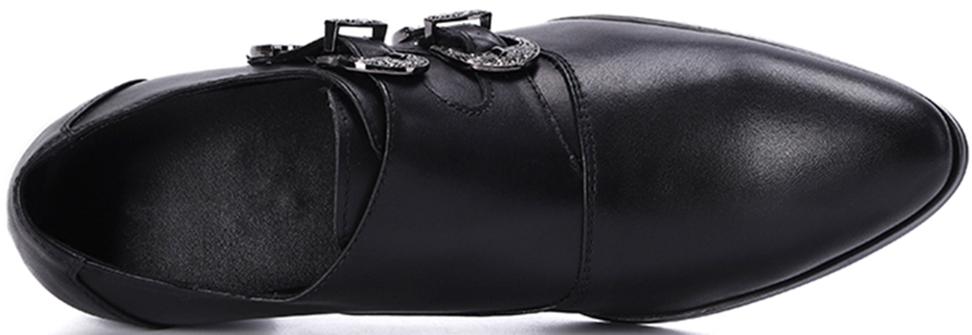 Men's Buckle Black Opera Pumps