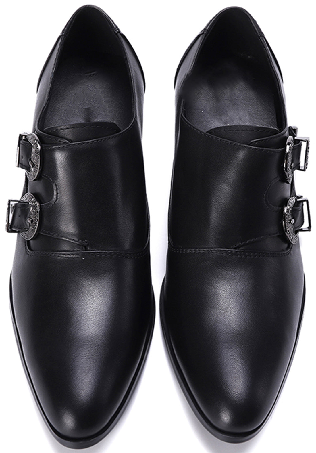 Men's Buckle Black Opera Pumps