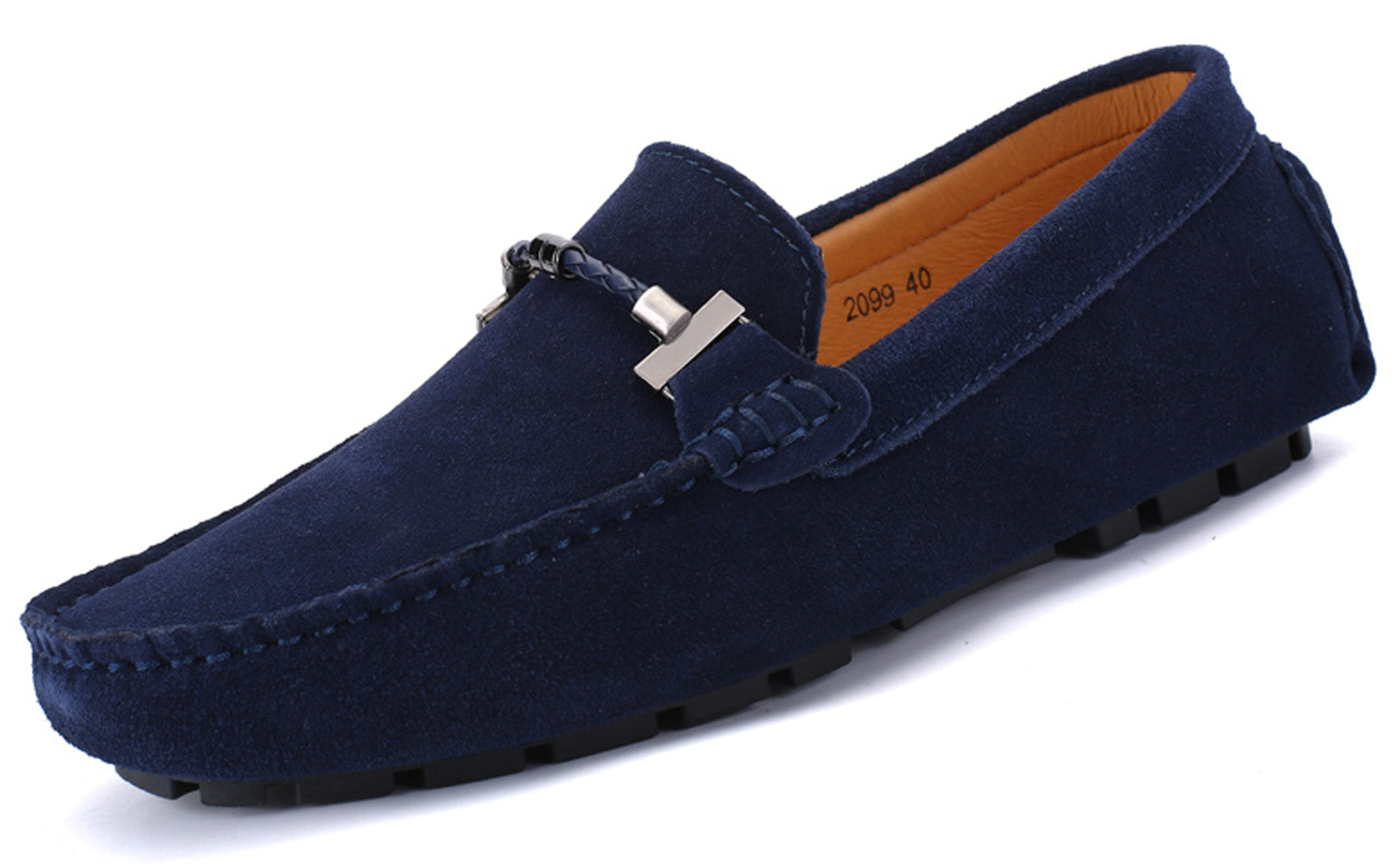 Mocasines de conducción con herrajes para cinturón para hombre