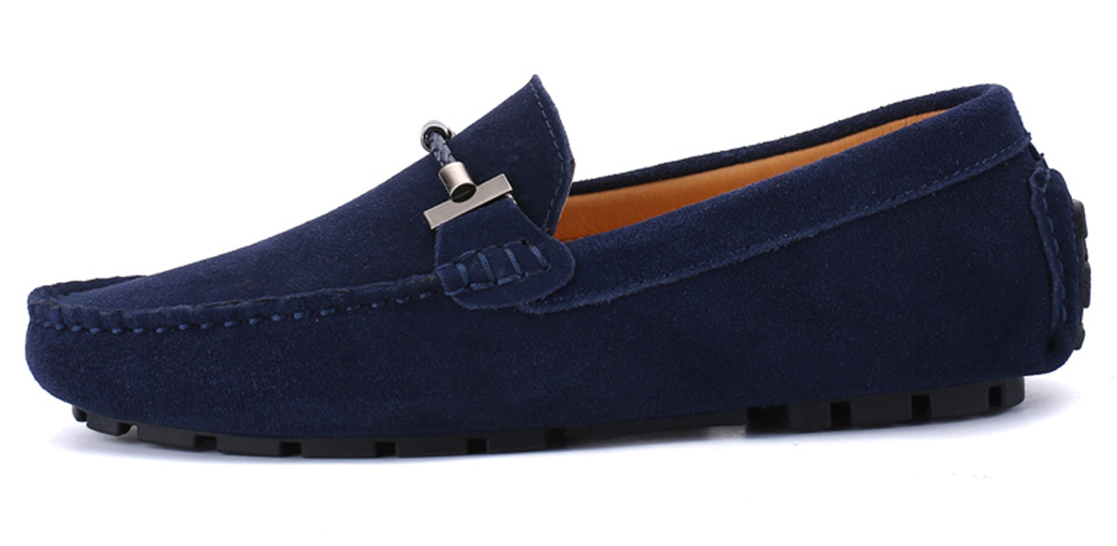 Mocasines de conducción con herrajes para cinturón para hombre