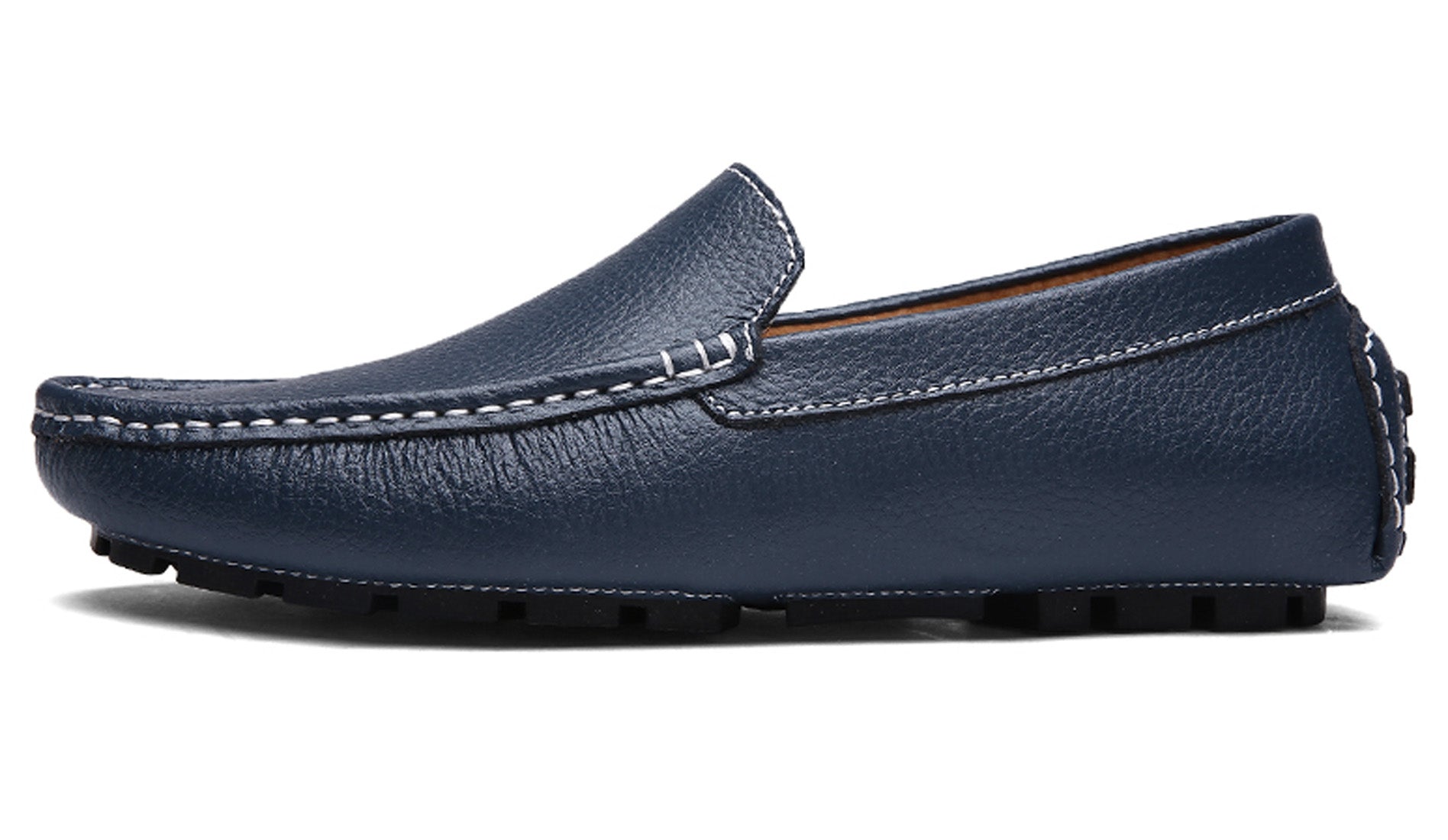 Mocasines de conducción lisos cosidos para hombre