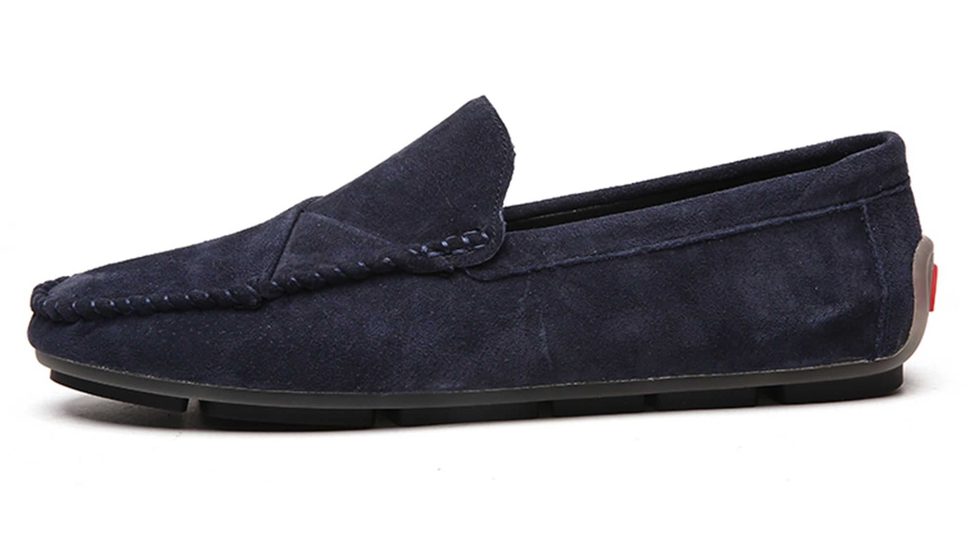 Mocasines de conducción con costuras de ante para hombre