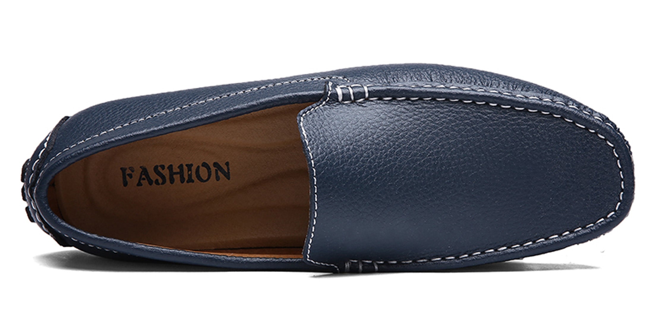 Mocasines de conducción lisos cosidos para hombre