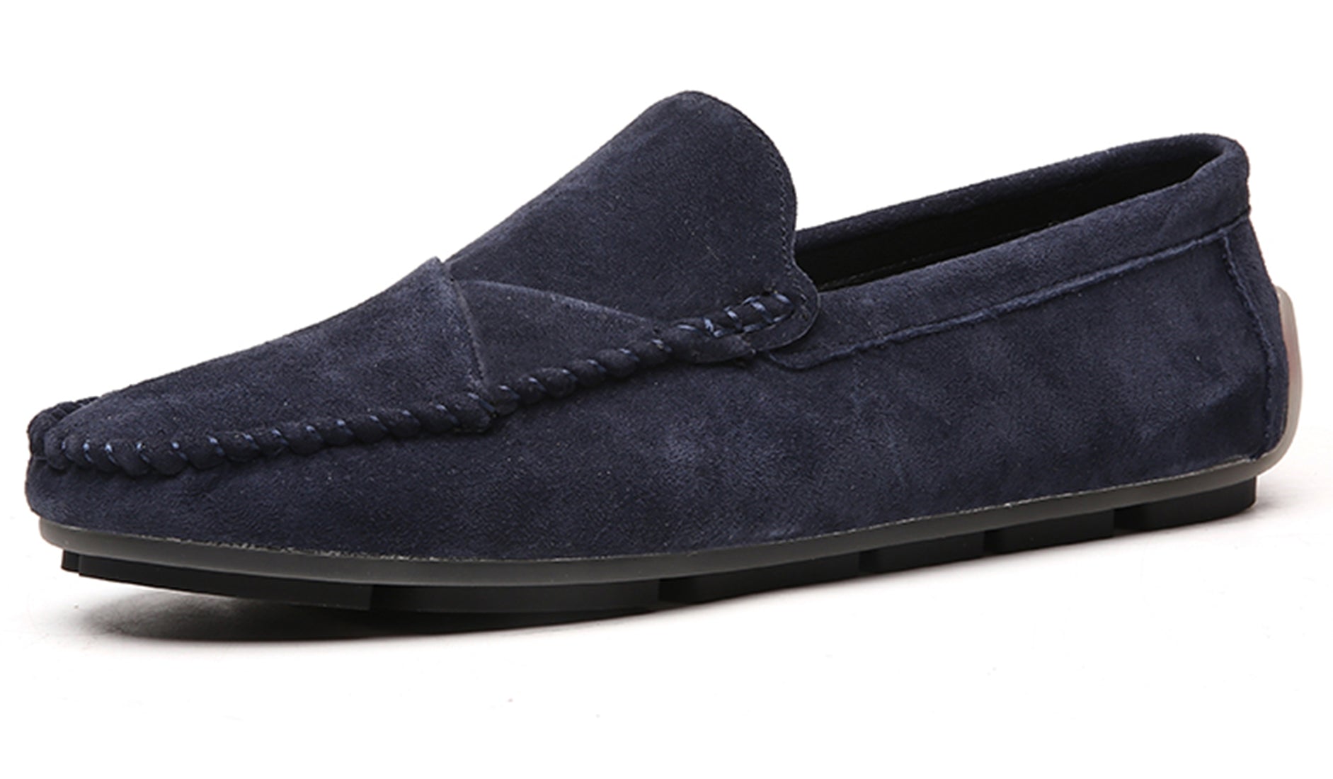 Mocasines de conducción con costuras de ante para hombre