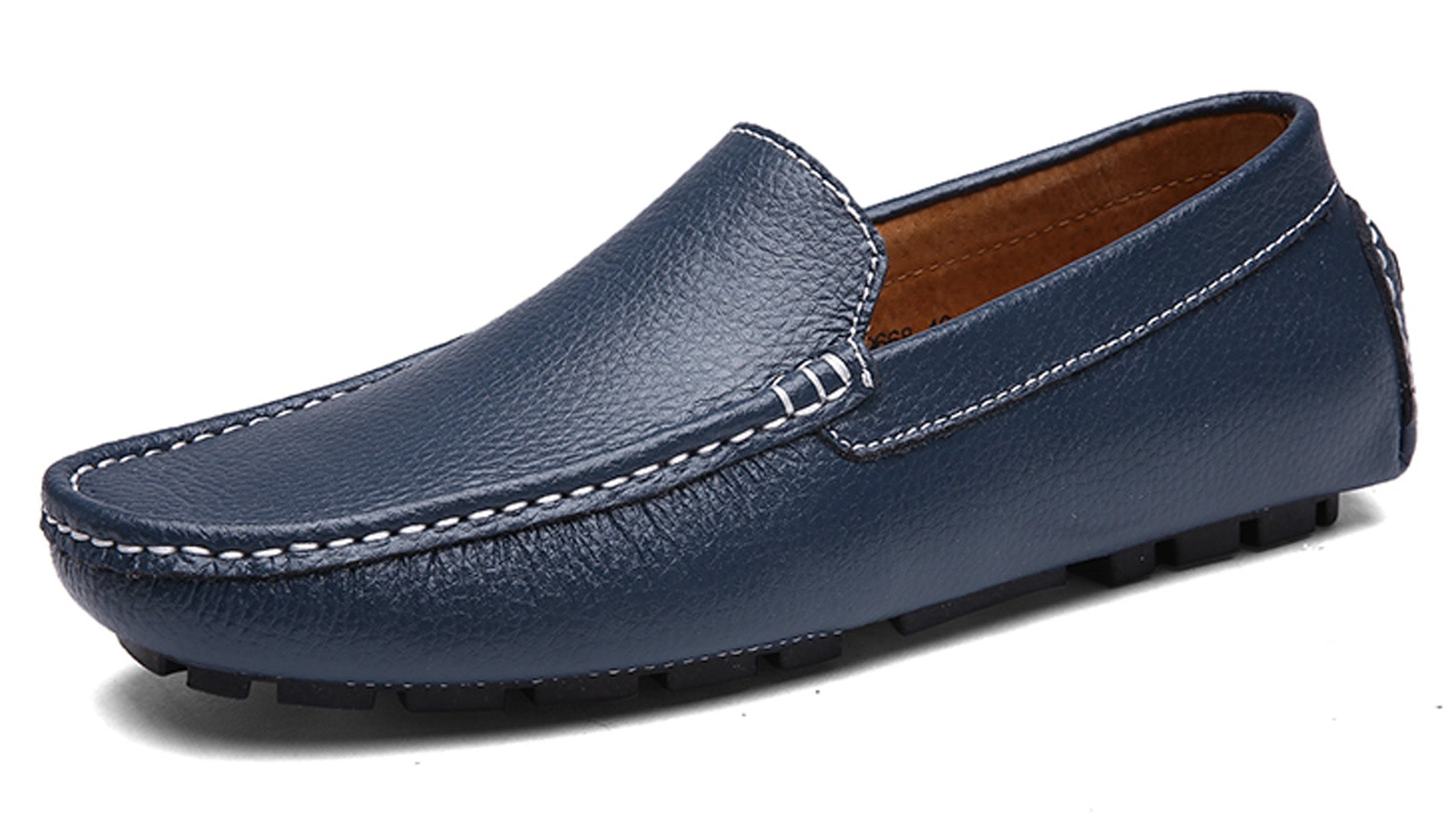Mocasines de conducción lisos cosidos para hombre