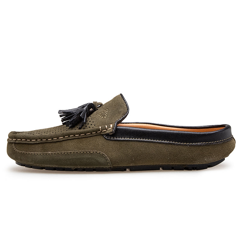 Men's Tassel Perforated Driving Clogs